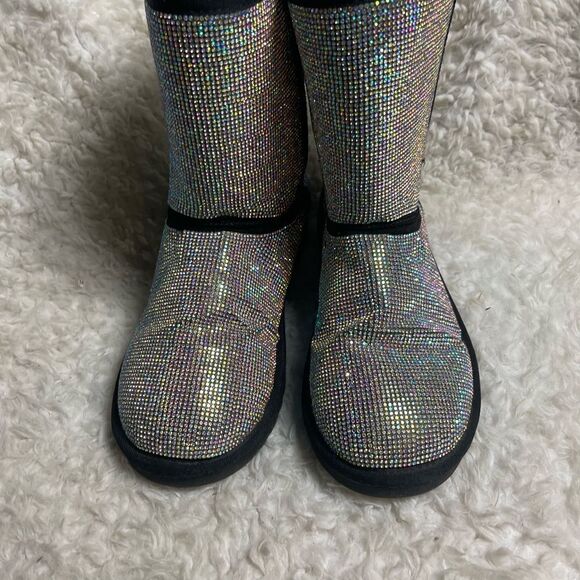 ENCORE Keesha Rhinestones mid calf slip on boots size 9.5 M - Picture 4 of 10